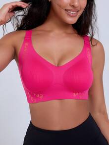 4pcs Women's Seamless Jelly Gel Supported Wireless Comfortable Bra - Multicolor - View 6