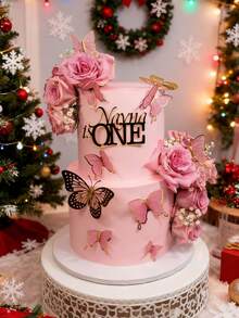 1pc Customizable Acrylic Cake Topper, Personalized Text, Suitable For Christmas Cake Decoration/Birthday Cake Decoration, Ideal For Home Bakers/Party Planners/Gift Givers, Perfect For Christmas 2025/Birthdays - Multicolor - View 5