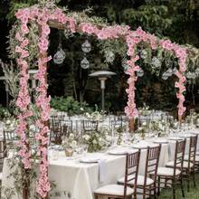 1/80pcs Artificial Cherry Blossom Vine - Faux Sakura Flower Garland, Suitable For Home, Garden, Wedding Arch, Party Decor, Spring - Pink - View 4