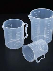 1pc Precision Graduations Plastic Measuring Cup | Heat-Resistant & Easy-To-Clean DesA-Free - Perfect For Baking & Cooking - Measures Liquids & Dry Ingredients In Milliliters - Practical Kitchen Gadget