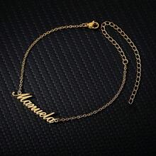 Lắc chân khắc tên tùy chỉnh cho nữ, lắc chân cá nhân hóa bằng thép không gỉ, trang sức chân đi biển độc đáo - Nhiều màu 3 - Xem 5