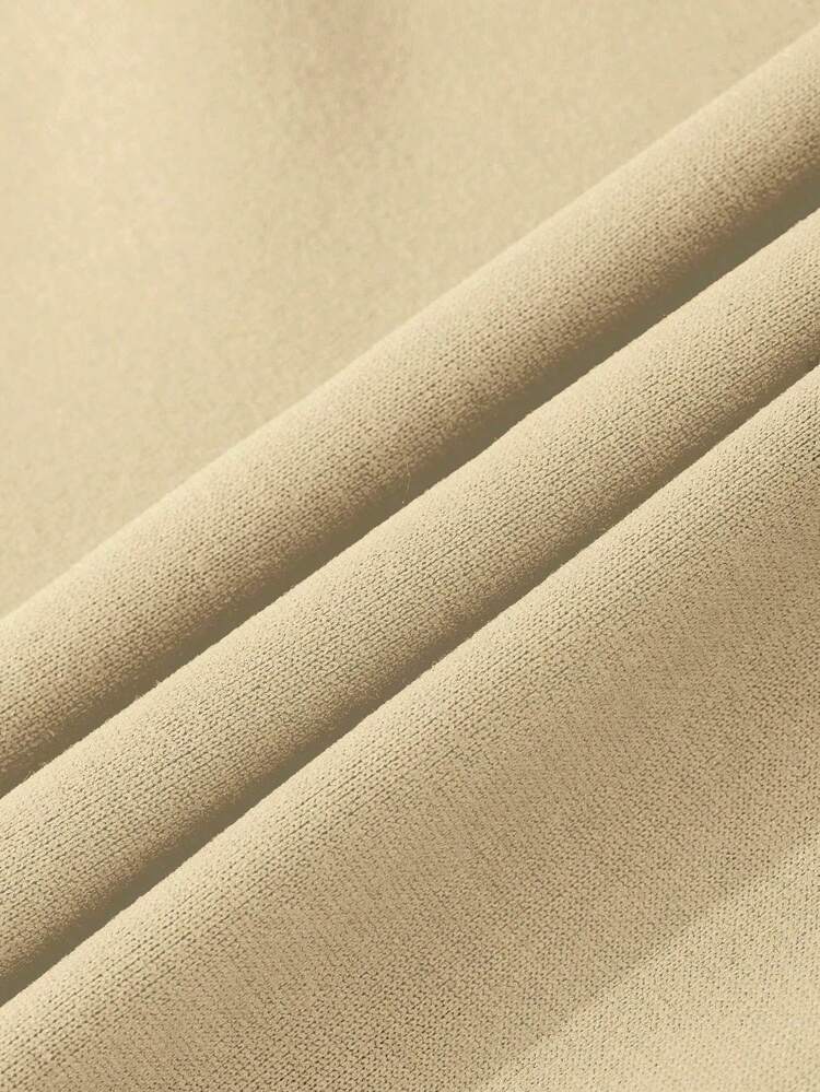 SU ER Men's Casual Moon & Astronaut Print Hooded Sweatshirt With Pocket, Autumn/Winter - Apricot - View 6