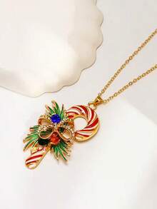 1pc Metallic Pine Cone Pendant Necklace, Versatile For Women, Great For Christmas, Girlfriend Gift - Ancient Bronze - View 10