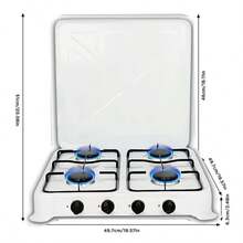 Portable Gas Stove 4 Burner Camping Caravan LPG Cooktop Desktop Cooker For Outdoor Indoor - White - View 2