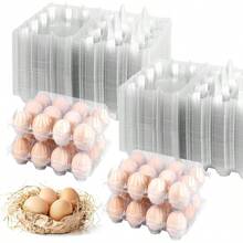 50 Pack 12 Count Plastic Cartons - Bulk Cheap Reusable Containers Chicken Eggs, Dozen Storage Solutions. 50 - 50 - View 2