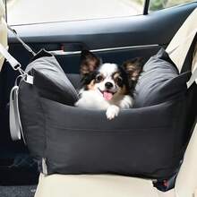 HAZOOWILL HazoWill 二合一宠物车载座椅，便携式可拆卸旅行增高垫，适用于小型犬和猫，柔软可转换床，透气夏季设计，可调节牵引绳和安全带扣，适用于前排和后排座椅