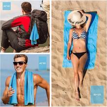 Toallas Microfibra 3Pack, Toallas de Bao Microfibra, Toalla Natacion Secado Rpido Ligera y Suave con Bolsa Porttil, Toalla Deportiva para Viaje, Gym, Yoga, Senderismo, Camping Gris - azul - Ver 7