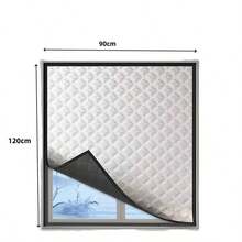 1 pieza Cortina opaca y aislante térmica reforzada, sin necesidad de perforación para dormitorio, sala de estar, ventana, a prueba de viento, cálida, aislamiento de temperatura - 90 cm x 120 cm - Ver 7