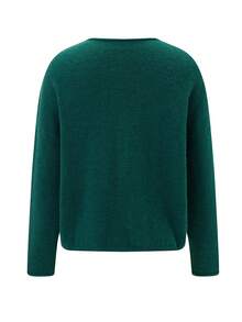 Women's Spring Sweater Cardigan Long Sleeve O Neck Button Up Solid Color Knitwear - Dark Green - View 2