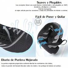 Escarpines para Hombre Zapatos de Agua Zapatos de Deportes Acuáticos Exterior Zapatos de Playa Zapatillas Minimalistas Verano Secado Rápido Antideslizante Interior - Negro Blanco-A100 - Ver 4
