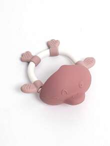 可爱带手柄婴儿出牙玩具硅胶牙胶婴儿咀嚼护理玩具新生儿配件 - 彩色 - 查看 12