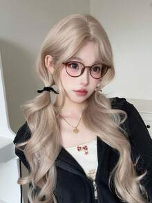 alicegarden Tóc giả ren trán 4 * 1, Tóc giả ren trán xoăn, Tóc giả dài xoăn màu vàng óng, rẽ ngôi giữa, dài 30 feet, Tóc giả tự nhiên và chân thực để sử dụng hàng ngày. - Vàng - Xem 6