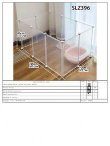 Large Indoor Pet Fence, Freestanding Cat Cage Dog Playpen With Spacious Area, Modular Assembly Cat Crate - Multicolor - View 19