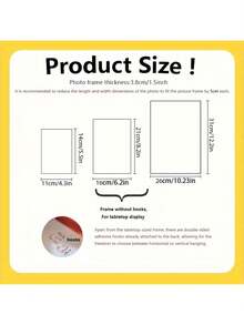 1个亚克力悬浮相框 - 可摆放在桌面或墙上，高透明度PMMA材质，多种尺寸可选，简约透明边框，适用于家居、办公室、照片墙 - 秋季装饰、节日礼物、工作空间必备、摄影佳品、优雅、圣诞节、感恩节、新年、冬季家居装饰 - 彩色 - 查看 4