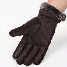 Winter Warm Gloves Men's Cycling Motorcycle Windproof Warm Leather Touch Screen Mittens Thickned Anti-Slip Gloves Winter Gear Snow Gloves - Multicolor - View 8