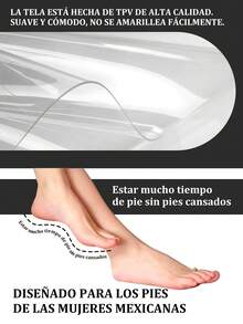 GlamourGrip Zapatillas de tacón elegantes con diamantes de imitación, tacones altos tipo slingback con diseño peep toe y tacón escultural, zapatos cómodos de mujer para fiesta o diario, tacones elegantes combinables con vestidos y ropa formal para citas, trabajo, vacaciones, Halloween y Navidad - transparente - Ver 6