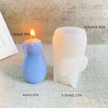 Easter Squinting Rabbit Silicone Mold, DIY Cute Easter Rabbit Candle Resin Silicone Mold - White - View 4