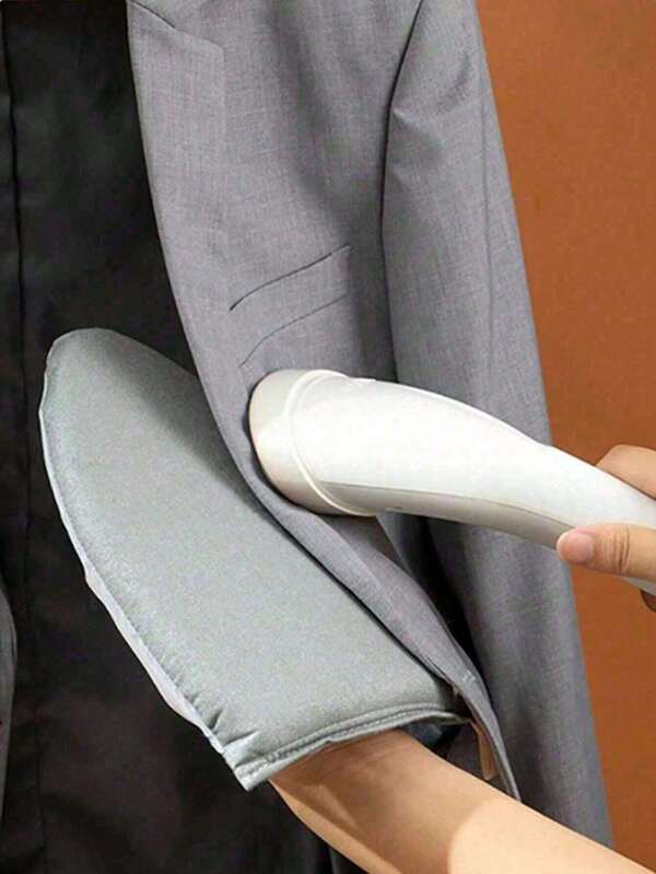 1 Stück einfarbige tragbare quadratische/ovale Aufhängeaufbewahrung, kratzfeste Oberfläche Mini-Bügelbrett, handgehaltenes Bügeln mit doppeltem Schutz vor Verbrennungen, Bügelhilfe für Zuhause, Reisen, Pflege dicker Kleidung im Winter, Neujahrsgarderobenorganisation