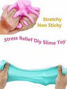 1 件 70 毫升蓬松史莱姆，多种颜色和款式可选，粘土减压玩具，适合作为送给朋友和同学的礼物 - 彩色 - 查看 6