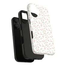 Pink Floral Girly Design Element-Design Phone Case, Suitable For IPhone Models 17,16, 15, 14 Pro Max, 13, 12, 11, XR, XS Plus Phone Cases, Made Of TPU Silicone Material, Providing Shock And - 白色LB444 - 查看 5