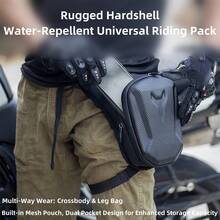AD 1pc Black Tactical Knight Motorcycle Leg Bag Riding Bag Motorcycle Messenger Bag Men Waist Pack Delivery Crossbody Bag Waterproof - Black - View 2