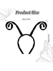 2 piezas Alas de abeja, diadema con antenas de hormiga, accesorios de disfraz para festival