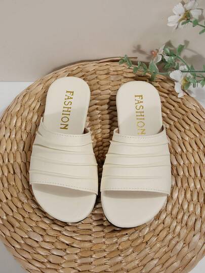 Dép xăng đan thời trang ngoài trời cho trẻ em, dép đế bằng mũi vuông, dép quai đơn, dép đi biển mùa hè mới cho bé gái.