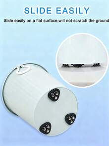 1/4个粘性耐磨承重小滑轮，万向轮，三种颜色可选，底部带静音脚轮，优质重型旋转轮 - 顺滑360°旋转脚轮，带三重滚珠轴承，静音耐磨，无需钻孔即可承重家用物品 - 彩色 - 查看 3