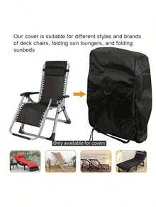 1pc 210D Oxford Fabric Folding Chair Cover - Waterproof Dustproof Storage Bag, Suitable For Patio, Garden And Home Organization