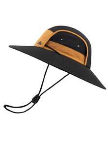 1pc Unisex Bucket Hat | Wide Brim Sun Protection Hat, Contrast Stitching, Suitable For Fishing, Beach And Other Outdoor Activities | Breathable Outdoor Camping Hat, Suitable For Men And Women - Multicolor - View 16