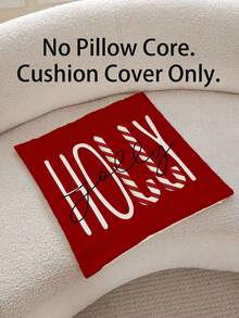 2pcs Christmas Candy Series Polyester Plush Pillow Case, Sofa Cushion Cover - Red - View 8