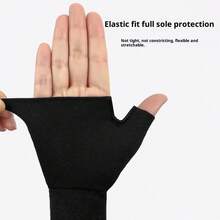 1 Pair High Elastic Compression Palm & Wrist Support, Tendon Sheath Joint Sprain Prevention Wrist Guards, Outdoor Fitness Cycling Compression Half Finger Gloves - Multicolor - View 9