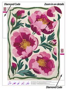 5D DIY钻石画 | 盛开的花朵艺术钻石画套装。从不同角度和层次描绘花卉艺术。高清艺术钻石，手工装饰画，全镶嵌水晶钻石工艺套装，锻炼DIY技能和专注力。 - 彩色 - 查看 8