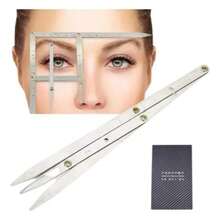 Regla de Oro para Diseño de Cejas - Precisión, Estilo y Simetría Garantizada - Plateado - Ver 3
