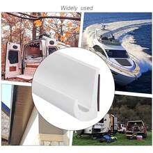 Self Adhesive Shape Rain Gutter Drip Rail Molding RV Water Guide Strip - White - View 7