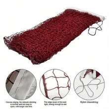 1pc Portable Foldable Badminton Net, Red Nylon Tennis And Volleyball Net, Easy To Install, Suitable For Indoor/Outdoor Use, Without Stand, For Home Entertainment, Sports, Fitness, Competition - Multicolor - View 4