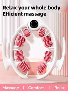 Fitness Exercise Massage Stick, New Yoga Wheel, Circular Leg Clamp Roller, Deep Leg Muscle Relaxation Massage Equipment - Pink - View 7