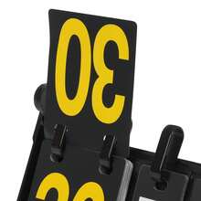4 Digits Scoreboard Sports Score Counter Scoring Board Score Flippers Flip 1-31 For Indoor/Outdoor Sports Competitions Or Games - Black and White and Yellow - View 10