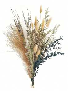 40 Pieces Bohemian Reed, Eucalyptus Whisk Rabbit Tail Grass, Simulated Plant Reed Dried Flower Bouquet, Home Decoration, Bedroom Decoration, Party Decoration, Birthday Candlelight Dinner.