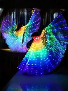 LED Luminous Wings Suitable For Stage Performance, Lighting Decor, Clothing Accessories, Holiday Gifts, Belly Dance Costumes, Festival Party Decor, Room & Home Decor, Theme Party Decor, Valentine's Day Decor, Also Applicable To Carnival Costumes And Performances - Glowing Wings - View 3