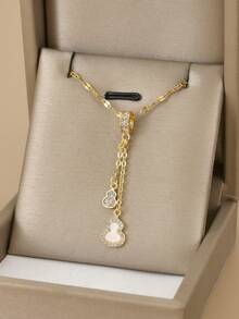 1 chiếc vòng cổ bằng thép không gỉ hình bướm và trái tim rỗng đính đá Rhinestone sang trọng dành cho nữ, quyến rũ, thích hợp cho tiệc tùng, đeo hàng ngày, phong cách Châu Âu & Mỹ, độc đáo, hào phóng, đá Cubic Zirconia, trang sức cưới, quà tặng cho bạn gái, người thân, bạn bè, sinh nhật, ngày lễ tình nhân, quà tặng cho người yêu - Vàng - Xem 17