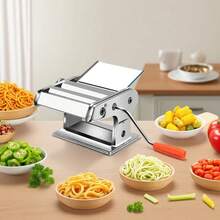 6-Setting Adjustable Thickness Stainless Steel Manual Pasta Maker, Suitable For Spaghetti, Fettuccine, And Lasagna Noodles - Multicolor - View 13