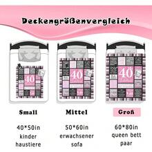 40/50/60. Geburtstag Frau, 40/50/60.TER Geburtstag Frau,150x130CM Geschenke zum 40/50/60 Geburtstag Frauen, Lustige Geburtstagsgeschenk für Frauen 40/50/60 Jahre Mama Oma, Deko 40/50/60 Geburtstagsgeschenk Decke - Pink - Übersicht 10