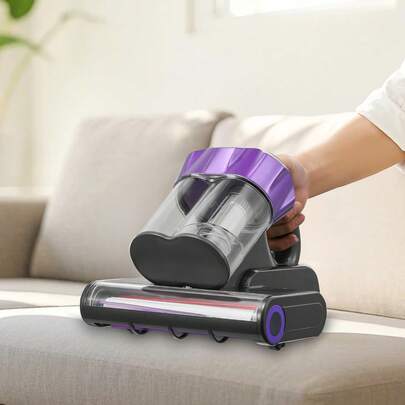 Mattress Vacuum Cleaner, 550W Bed Vacuum Cleaner With 18Kpa Powerful Suction And Dual Dust Bin, HEPA Filter & Heating, Ultrasound Tech & Cleaning Lights, Handheld For Bed, Sofa, Corded, Gray