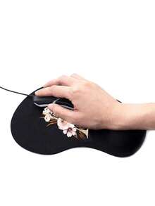 符合人体工学的EVA腕托垫，防滑记忆海绵鼠标垫，舒适亲肤桌面支撑垫，适用于办公电脑，舒适电脑笔记本鼠标垫，返校季必备 - 彩色 - 查看 4