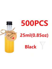 Juego de 36/5/1/120/500 botellas de vino de plástico mini en varios tamaños a elegir, botellas transparentes con tapa de rosca y embudo para un llenado fácil y prevención de fugas, utilizadas para jugo/licores/whisky y para bodas, picnics, viajes y todo tipo de fiestas, útiles escolares - Multicolor - Ver 20