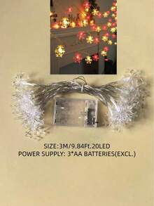 1pc 10/20/30 LED 2m/3 Meters/4.5m Snowflake String Lights, Suitable For Room, Bedroom, All Season, Holiday Decoration, Fairy Tale Lights, Christmas Fairy Lights Halloween Decor Christmas Decoration Thanksgiving Wedding Home Decor Home Decor Fall Decor Autumn Decor Birthday Decorations For Gifts Party Supplies Indoor Holiday Festival Decor Wall Decor Halloween Ornamentschristmas Decoration XMAS Decor Christmas Tree Gift Decor Thanksgiving Wedding Home Decor Home Decor Fall Decor Autumn Decor Birthday Decorations For Gifts Party Supplies Indoor Outdoor Garden Holiday Festival Decor Halloween Decor Wall Decor Halloween Ornaments