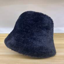 1pc, Ladies' Plush Soft Fisherman's Hat, Autumn/Winter Outdoor Wear, Christmas Photography Prop, Warm And Cosy Fisherman's Hat.