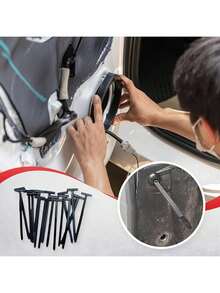 100 fascette stringicavo in nylon per uso generale, fascette stringicavo, attrezzo multiuso in plastica per fascette stringicavo, morsetti a fascetta stringicavo tipo chiodo, utilizzati per legature e fissaggi quotidiani