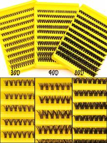 600PCS 30D+40D+80D Clusters Lash – Thick & Fluffy Eyelashes, D Curl, 0.31–0.63inch, Individual DIY Lash Extensions, Soft & Natural Wispy Lashes, Perfect For Halloween, Thanksgiving, Christmas & New Year's, Lash Clusters, Eyelash Clusters, Individual Eyelashes, Lashes, Fake Lashes, Beauty & Health - Black - View 11